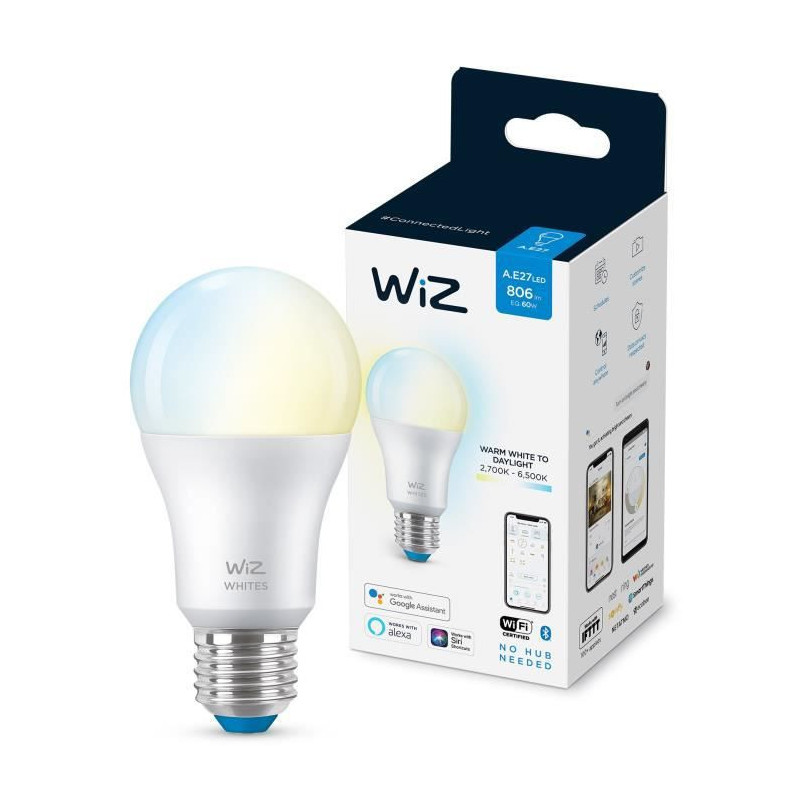 WiZ Ampoule connectee Blanc variable E27 60W