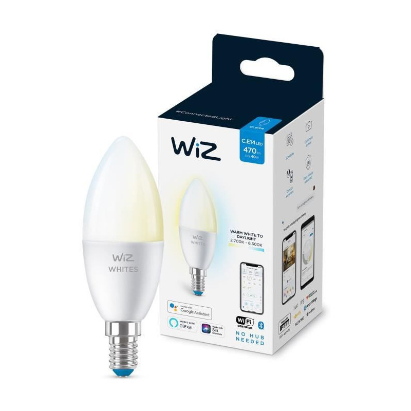WiZ Ampoule connectee flamme Blanc variable E14 40W