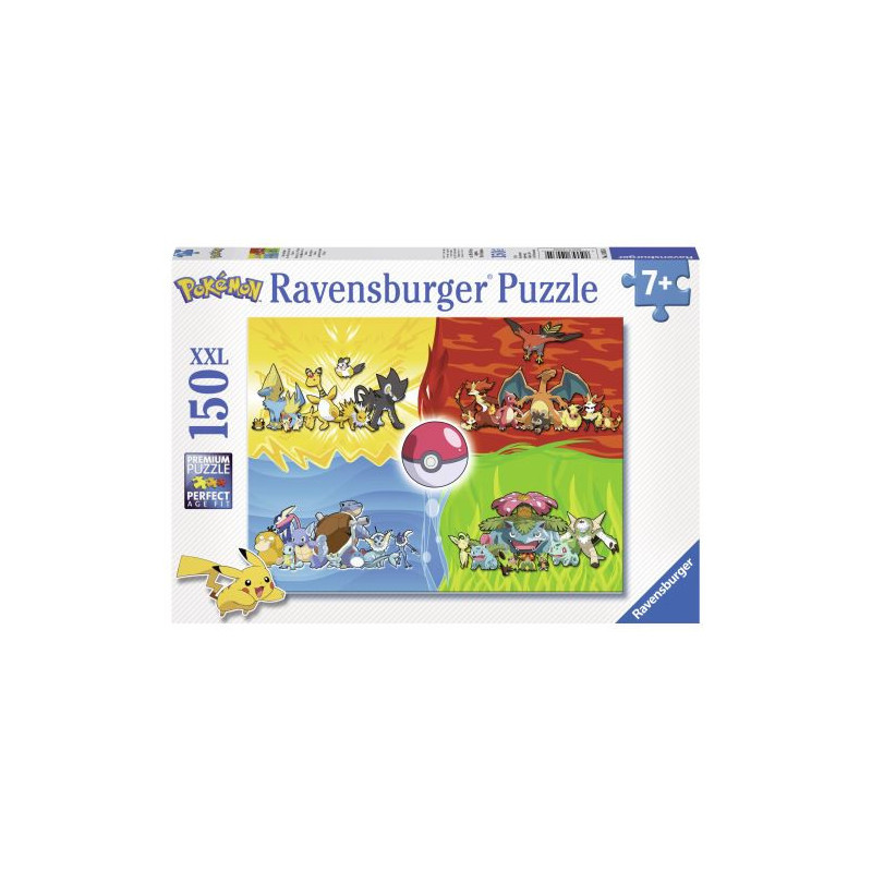 Puzzle 150 pièces XXL Ravensburger Les différents types de Pokémon