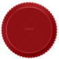 TEFAL Moule a tarte Delibake en acier - O 28 cm - Rouge et gris - Fond amovible
