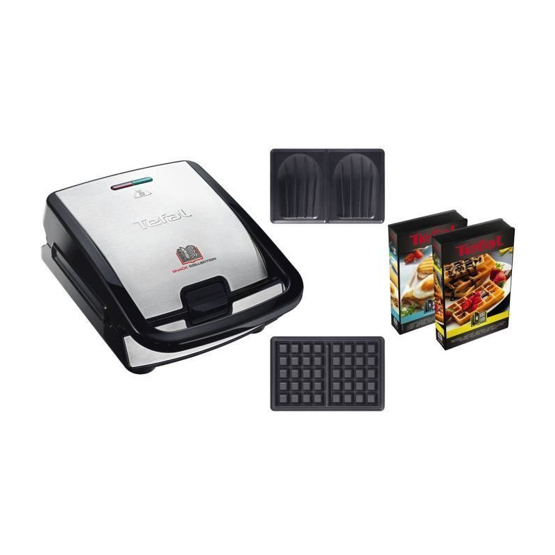 TEFAL Gaufrier multifonction Snack collection - SW853D12 - Inox