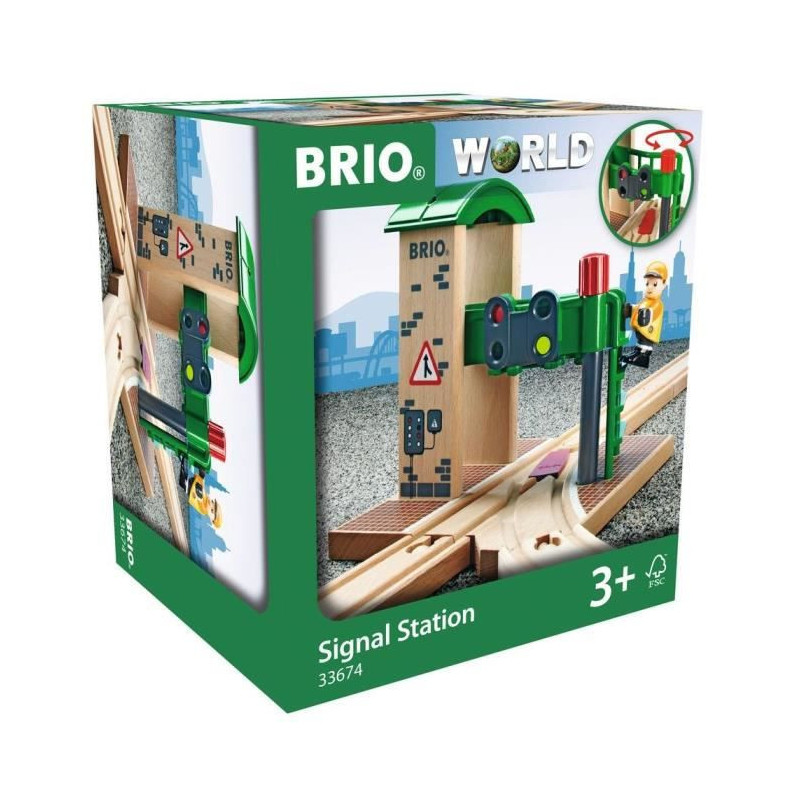 Brio World Station de Controle et dAiguillage - Accessoire pour circuit de train en bois - Ravensburger - Mixte des 3 ans - 3367