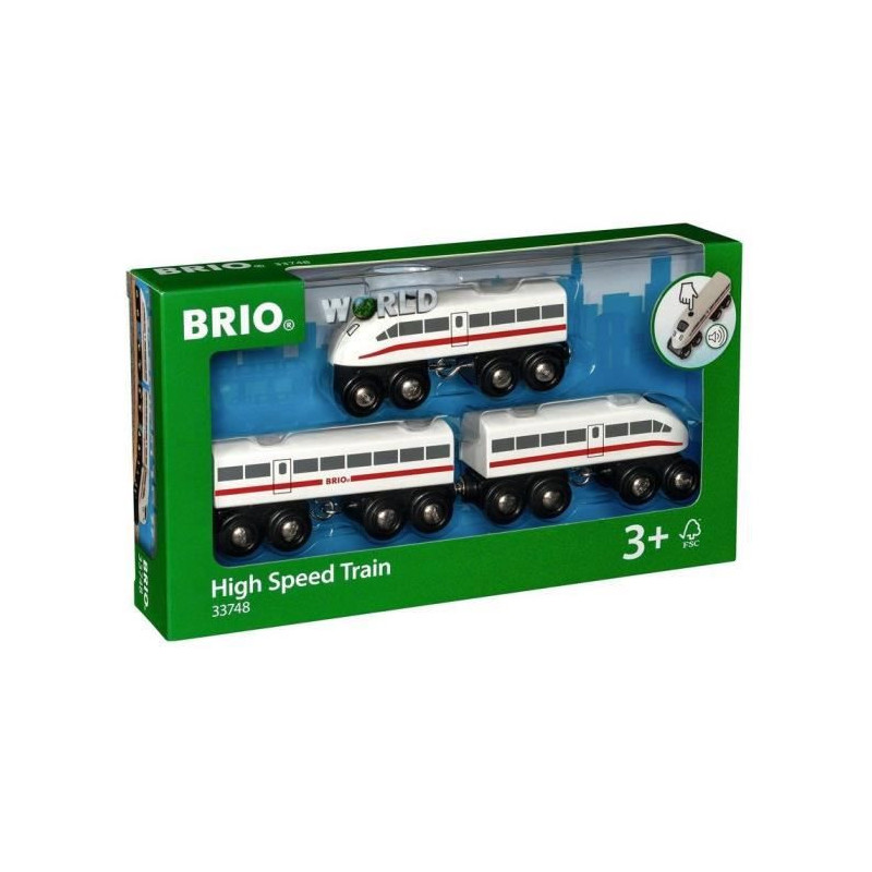 Brio World TGV avec Son - Accessoire Circuit de train en bois - Ravensburger - Mixte des 3 ans - 33748