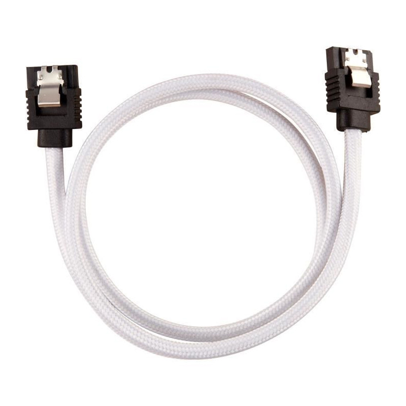 CORSAIR Cable gaine Premium SATA 6Gbps Blanc 60cm Droit - CC-8900253