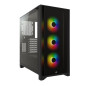 CORSAIR Boitier PC iCUE 4000X RGB - Moyen Tour - Verre trempe - Noir CC9011204WW