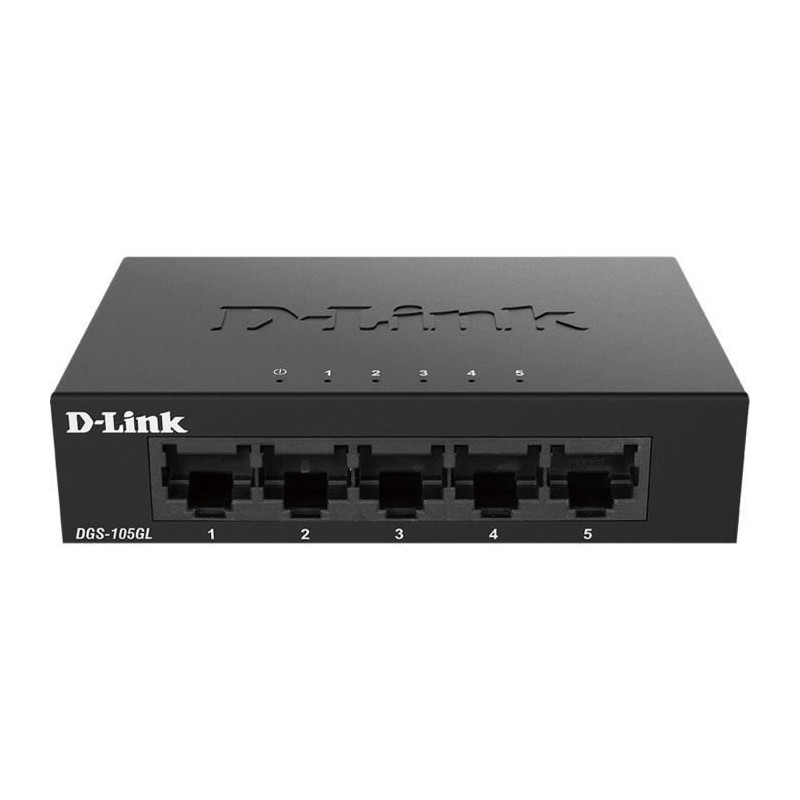 Switch 5 ports Gigabit - Metallique, connecteurs plastique - DLINK - DGS-105GLE