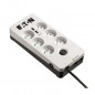Multiprise/Parafoudre - Eaton Protection Box 6 Tel@ USB FR - PB6TUF - 6 prises FR + 1 prise tel + 2 ports USB - Blanc + Noir