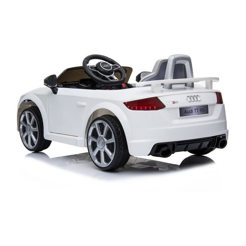 Voiture electrique Audi TT RS pour enfant 12V - blanc - E-ROAD