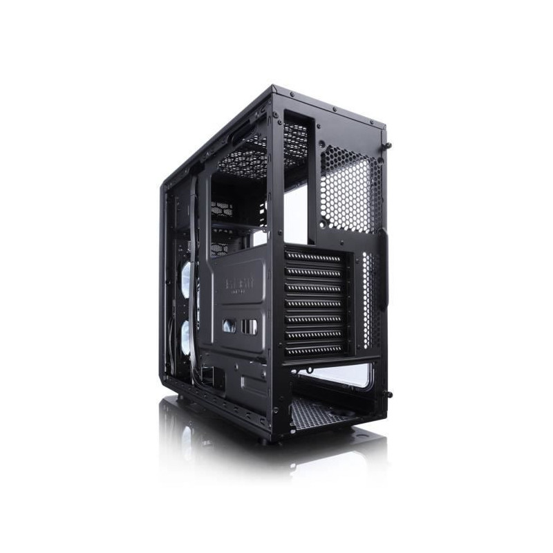 FRACTAL DESIGN BOITIER PC Focus G - Moyen Tour - Noir - Verre trempe - Format ATX FD-CA-FOCUS-BK-W