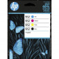 HP 912 Pack de 4 cartouches dencre noire, cyan, jaune et magenta authentiques 6ZC74AE pour OfficeJet 8010/Pro 8020 series