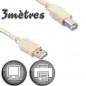 Cable USB 2.0 A male / Type B male 3m