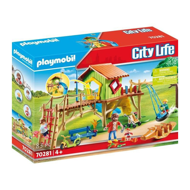 PLAYMOBIL - 70281 - Parc de jeux et enfants