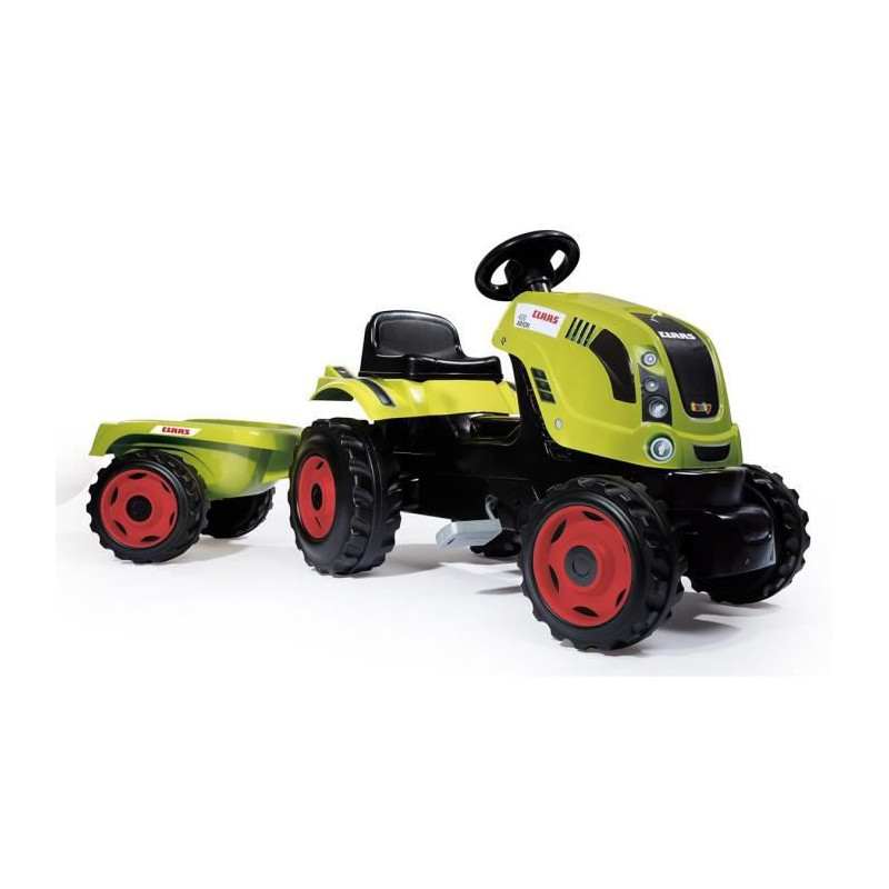 SMOBY CLAAS Tracteur a pedales Farmer XL + Remorque