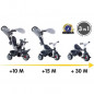 Smoby - Tricycle Baby Driver Plus Gris - Velo Evolutif Enfant Des 10 Mois - Roues Silencieuses - Frein de Parking
