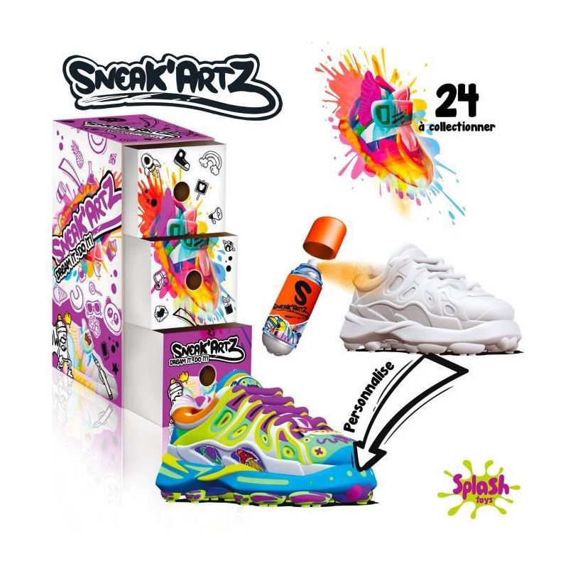 SneakArtz Shoebox - 2 Baskets a customiser + accessoires - modele aleatoire