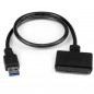 Adaptateur USB 3.0 vers SATA III de 2,5 avec UASP - Adaptateur USB 3.0 vers SATA III pour DD / SSD SATA 2,5 avec UASP