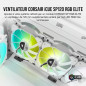 CORSAIR Ventilateur SP Series - White SP120 RGB ELITE - 120mm RGB LED Fan with AirGuide - Single Pack CO-9050136-WW