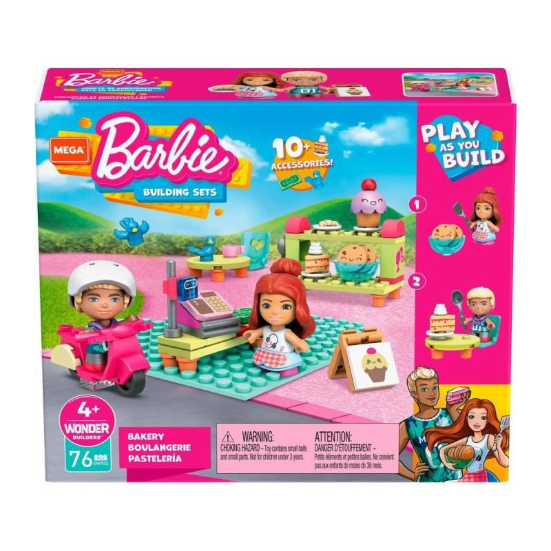 Mega Construx Barbie - Coffret Boulangerie-Patisserie - Jeu de construction - Des 4 ans