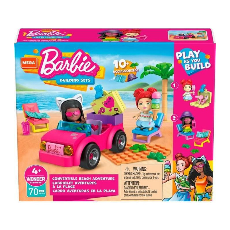 Mega Construx Barbie - Coffret Aventures a la plage - Jeu de construction - Des 4 ans