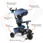MONDO Tricycle evolutif convertible et pliable avec siege rotatif - On + Go Moovi Explore - Bleu - 12 mois et plus