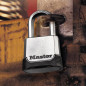 MASTER LOCK Cadenas Haute Securite [Combinaison et Cle] [Zinc] [Anse XL] [Exterieur] M176EURDLH