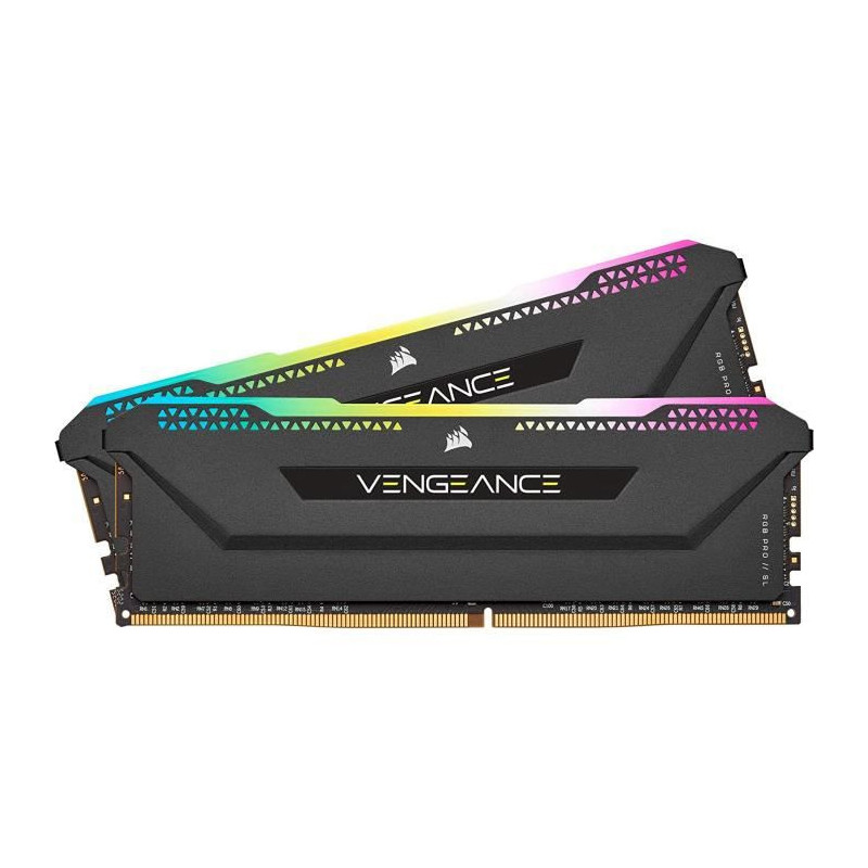 CORSAIR Memoire PC DDR4 - VENGEANCE RGB PRO - 16Go 2x8Go - 3600Mhz - CAS 18 - Black CMH16GX4M2D3600C18