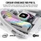CORSAIR Memoire PC DDR4 -  VENGEANCE RGB PRO SL 16Go 2x8Go - 3200Mhz - CAS 16 - White CMH16GX4M2E3200C16W