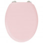 GELCO DESIGN Abattant WC Dolce - Charnieres inox - Bois moule - Rose crystal