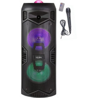INOVALLEY KA112BOWL - Enceinte lumineuse Bluetooth 600W - Fonction Karaoke - 2 Haut-parleurs - Boule kaleidoscope LED - Port USB