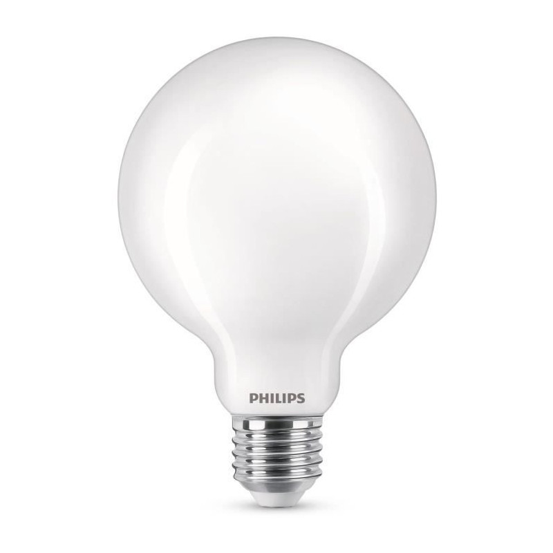 Philips ampoule LED Equivalent 60W E27 Blanc chaud non dimmable, verre