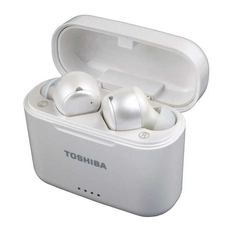 TOSHIBA RZE-BT1050EW Ecouteurs True Wireless intra auriculaire Bluetooth - Active Noise Cancelling - Boitier de charge - Blanc P
