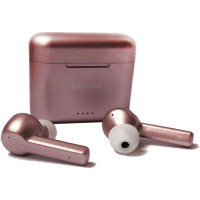 TOSHIBA RZE-BT750EPN- Ecouteurs True Wireless intra auriculaire Bluetooth - Auto-pairing - Boitier de charge Qi - Rose gold