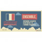 DUNLOPILLO Banquette Clic clac - Tissu Taupe + 2 coussins Noir - L 194 x P 98 x H 102 cm - Made in France - ALEX