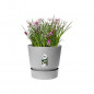 ELHO Pot de fleurs rond Greenville 25 - Exterieur - O 24,48 x H 23,31 cm - Gris beton vivant