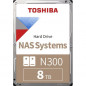Disque Dur Interne - TOSHIBA - NAS N300 - 8To - 7200 tr/min - 3.5 Boite Retail HDWG480EZSTA