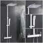 ROUSSEAU Colonne de douche avec robinet mitigeur mecanique Hawera Cuadrado - Chrome