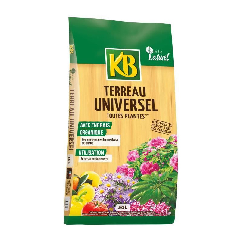 KB Terreau universel - Toutes plantes - 50 L