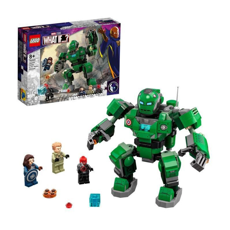 LEGO  76201 Marvel LAgent Carter et le Marcheur dHydra avec Figurines Marvel LAgent Carter et Crane rouge