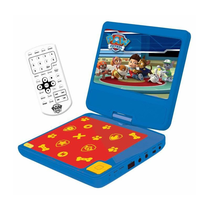 PAT PATROUILLE Lecteur DVD portable enfant ecran LCD 7in LEXIBOOK - batterie rechargeable