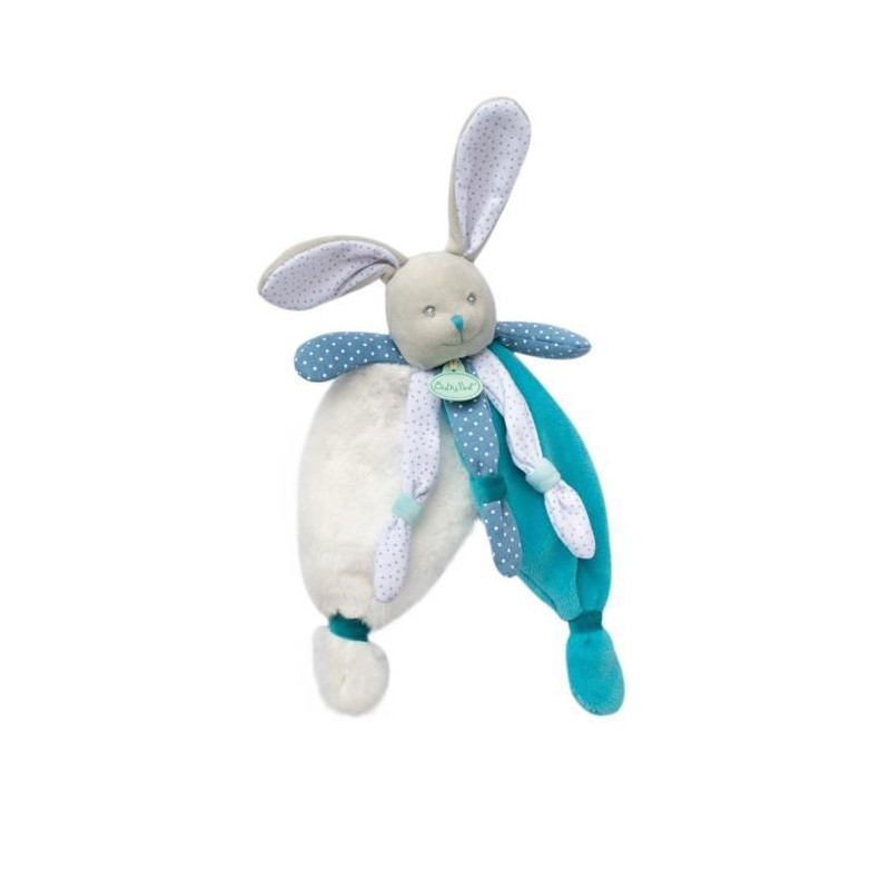BABY NAT Poupi et poussieres detoiles - Doudou lapin bleu poupi