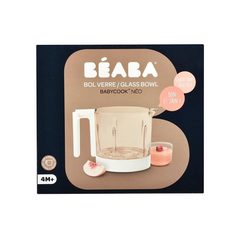 BEABA Bol en verre Babycook Neo, Made in France - Blanc
