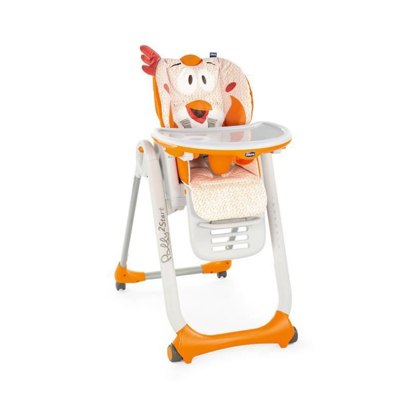CHICCO Chaise Haute Polly 2 Start - 4 Roues fancy chicken
