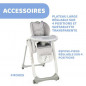 CHICCO Chaise Haute Polly 2 Start - 4 Roues happy silver