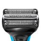 BRAUN Rasoir electrique Series 3 ProSkin 3040s Wet + Dry rechargeable - Bleu