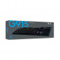 Clavier Gaming mecanique - Logitech G - G915 LIGHTSPEED - GL CLICKY SWITCH - Carbon - AZERTY - Sans fil -  Noir