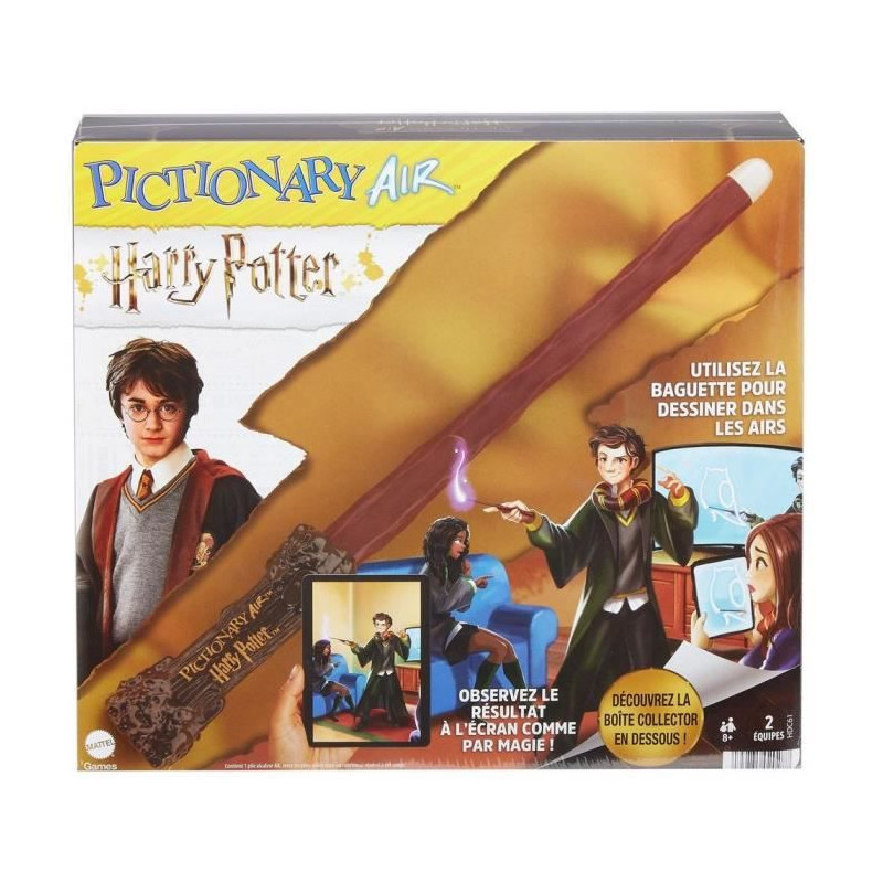 Mattel Games - Pictionary Air Harry Potter - Jeu dambiance et de dessin pour toute la famille - Des 8 ans