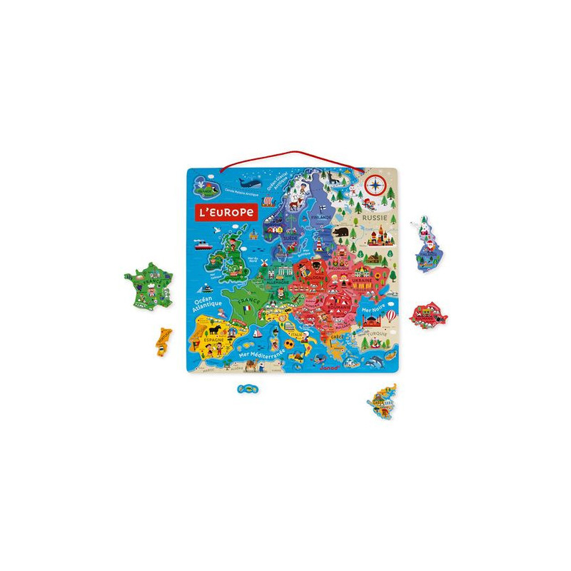 Puzzle Carte d Europe Magnétique 40 pcs (bois)