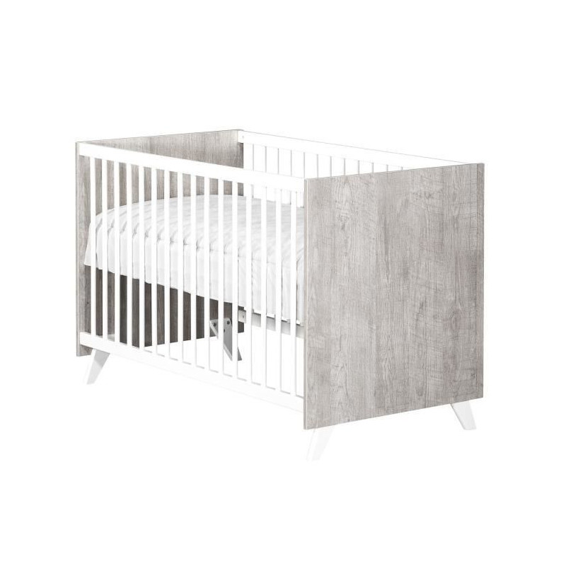 Babyprice - SCANDI GRIS - Lit Bebe 120 x 60
