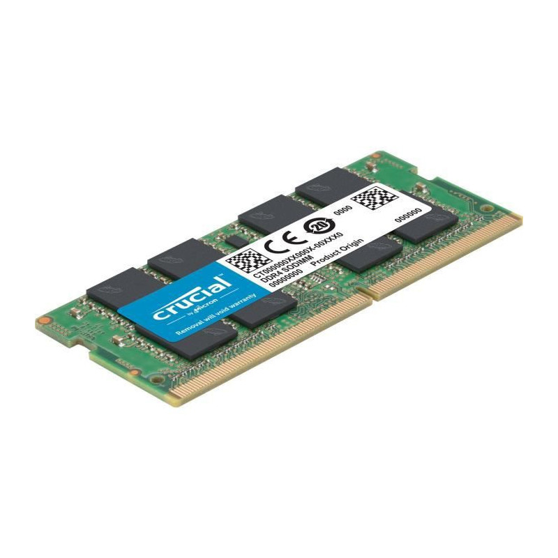 CRUCIAL - Memoire PC Portable SO-DIMM DDR4 - 4Go 1x4Go - 2400 MHz - CAS 17 CT4G4SFS824A