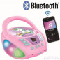 Lecteur CD Portable Bluetooth Licorne avec Effets Lumineux et USB
